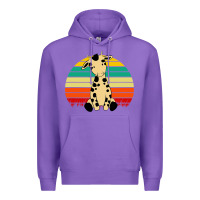 Purple africa animals african safari retro Premium Hoodie - linhVisuals