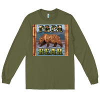 Army Green papar bear Long Sleeve Tee - Artiststas