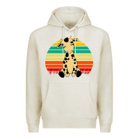 Oatmeal Heather africa animals african safari retro Premium Hoodie - linhVisuals