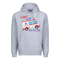 Heather Grey emt paramedic wee woo ambulance boo Premium Hoodie - linhVisuals
