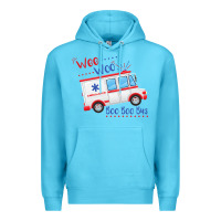 Ocean Blue emt paramedic wee woo ambulance boo Premium Hoodie - linhVisuals