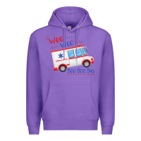 Purple emt paramedic wee woo ambulance boo Premium Hoodie - linhVisuals