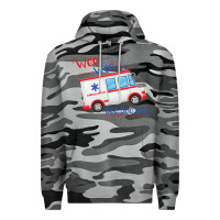Slate Camo emt paramedic wee woo ambulance boo Premium Hoodie - linhVisuals