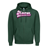 Sports Green Mama Leopard Zipper Hoodie - RanaPortraitStore
