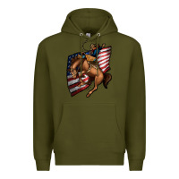Army Green American Cowboy Premium Hoodie - Jasminsmagicworld