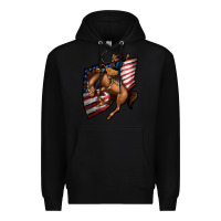 Black American Cowboy Premium Hoodie - Jasminsmagicworld