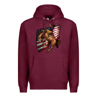 Burgundy American Cowboy Premium Hoodie - Jasminsmagicworld