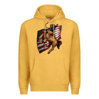 Mustard American Cowboy Premium Hoodie - Jasminsmagicworld