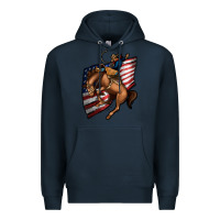 Navy American Cowboy Premium Hoodie - Jasminsmagicworld
