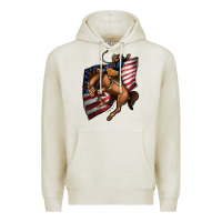 Oatmeal Heather American Cowboy Premium Hoodie - Jasminsmagicworld