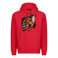 Red American Cowboy Premium Hoodie - Jasminsmagicworld