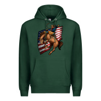 Sports Green American Cowboy Premium Hoodie - Jasminsmagicworld