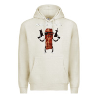 Oatmeal Heather the baconator Premium Hoodie - linhVisuals