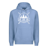 Colony Blue live love hike camping camper hiker Premium Hoodie - linhVisuals