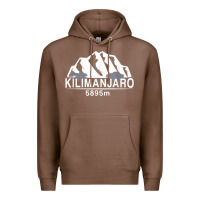 Chestnut mountains kilimanjaro 5540m scene hiking profi Premium Hoodie - linhVisuals