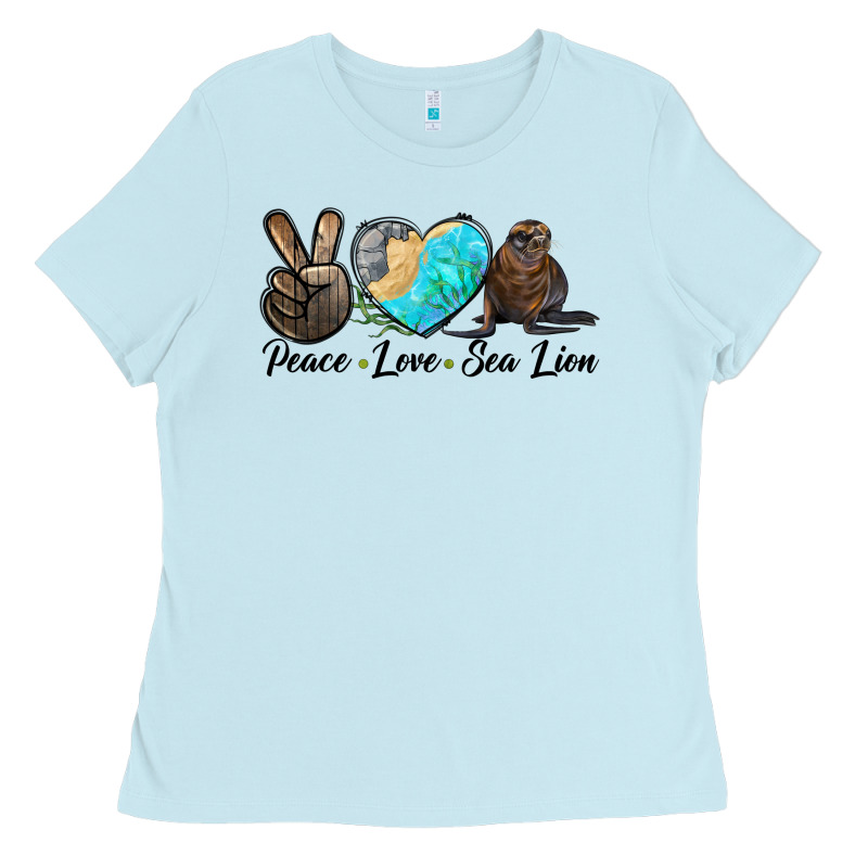 Peace Love Sea Lion Ladies Tee by LillyAllenDesigns | Teevron