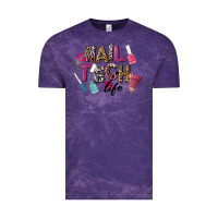 Cloud Purple Nail Tech Life Vintage Tee - LillyAllenDesigns