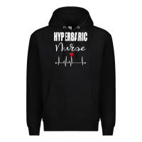 Black hyperbaric nurse rn gift Premium Hoodie - linhVisuals
