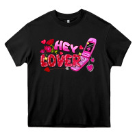 Black hey lover flip phone Heavy Core Tee - FaDigitalArtStudio