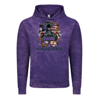 Cloud Purple americanmom messy bun Vintage Hoodie - BarkalooDesign