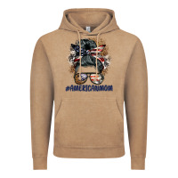 Vintage Coffee americanmom messy bun Vintage Hoodie - BarkalooDesign