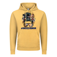 Vintage Mustard americanmom messy bun Vintage Hoodie - BarkalooDesign