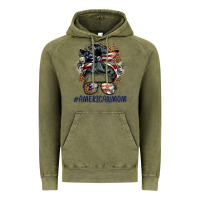Vintage Olive americanmom messy bun Vintage Hoodie - BarkalooDesign