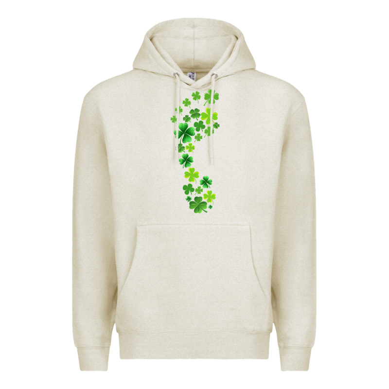 Best St. Patrick's Day Gift Lucky Foot Print T Shirt Premium Hoodie by linhVisuals | Teevron