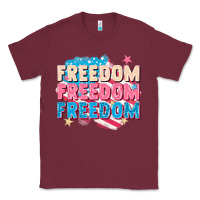 Burgundy Freedom freedom freedom Classic Tee - FaDigitalArtStudio
