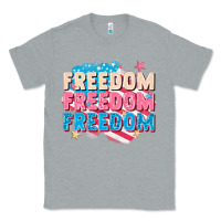 Heather Grey Freedom freedom freedom Classic Tee - FaDigitalArtStudio
