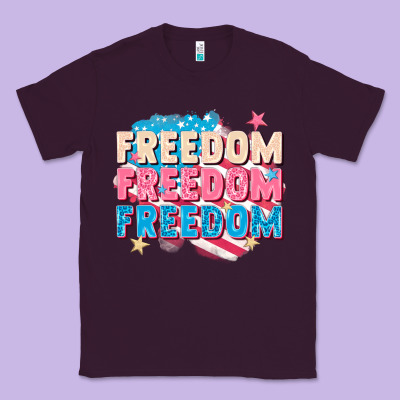 Freedom Freedom Freedom Classic Tee Designed By Fadigitalartstudio