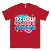 Red Freedom freedom freedom Classic Tee - FaDigitalArtStudio