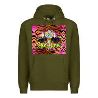 Army Green hello sunshine Premium Hoodie - BarkalooDesign