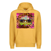 Mustard hello sunshine Premium Hoodie - BarkalooDesign