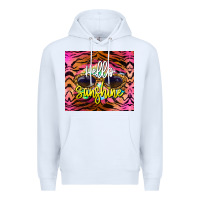 White hello sunshine Premium Hoodie - BarkalooDesign