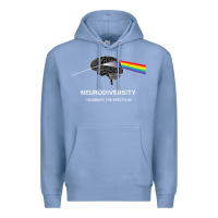 Colony Blue neurodiversity autism spectrum asd adhd rainbow brain Premium Hoodie - linhVisuals