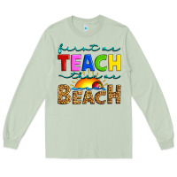 Matcha first we teach then we beach Long Sleeve Tee - Artiststas