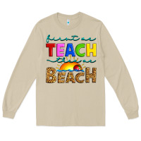 Mushroom first we teach then we beach Long Sleeve Tee - Artiststas