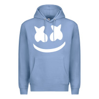 Colony Blue mello face Premium Hoodie - linhVisuals