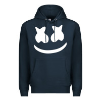 Navy mello face Premium Hoodie - linhVisuals