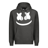 Charcoal Heather mello face Premium Hoodie - linhVisuals