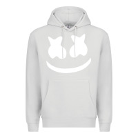 Dove Grey mello face Premium Hoodie - linhVisuals