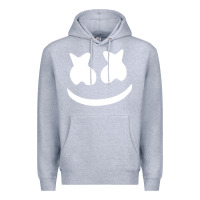 Heather Grey mello face Premium Hoodie - linhVisuals