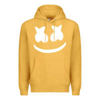 Mustard mello face Premium Hoodie - linhVisuals