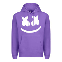 Purple mello face Premium Hoodie - linhVisuals