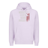 Lilac nobody cares work harder american flag Premium Hoodie - linhVisuals