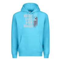 Ocean Blue nobody cares work harder american flag Premium Hoodie - linhVisuals