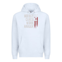 White nobody cares work harder american flag Premium Hoodie - linhVisuals