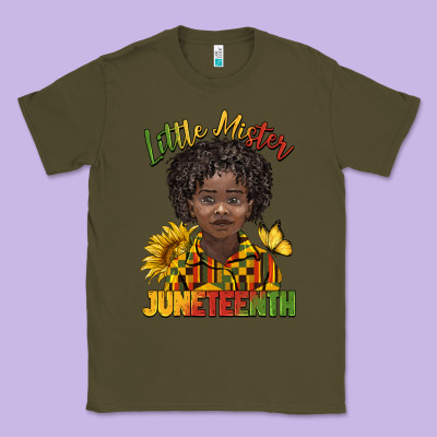 Little Mister Juneteenth Black Boy Classic Tee Designed By Barkaloodesign