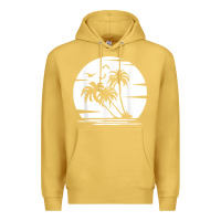 Antique Gold coconut palm trees summer vacation beach tropical summer t shirt Premium Hoodie - linhVisuals
